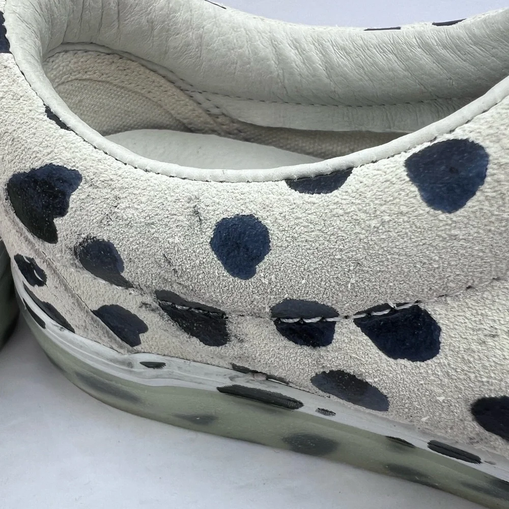 VANS OLD SKOOL NS VLT LX DALMATION, UPPER LEATHER, CRAM & BLACK, M 7.5, W 8.5
